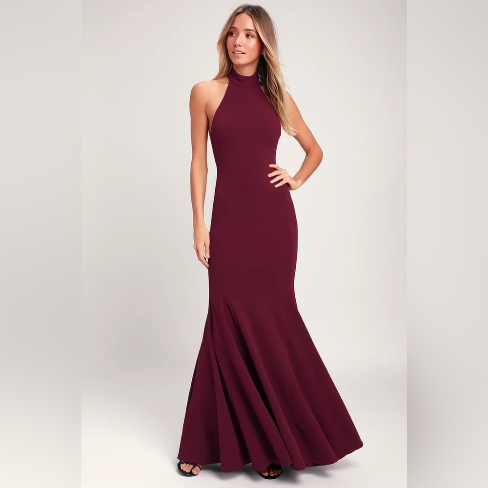 Lulu’s Slice of joy Halter Maxi Dress